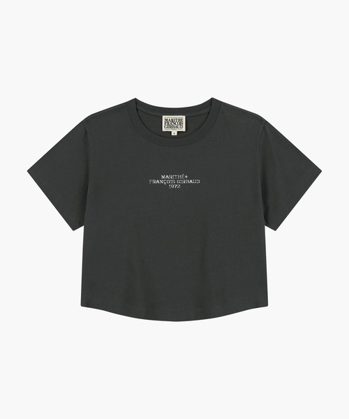 MARITHE + FRANCOIS GIRBAUD(マリテフランソワジルボー)の「W SILVER LETTERING CROP TEE(Tシャツ/カットソー・レディース・ピンク/アイボリー/チャコール・SMALL/MEDIUM)」の8枚目の写真