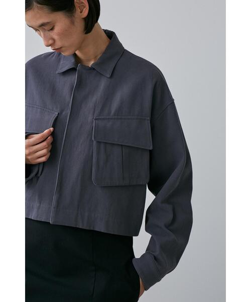 YLEVE(イレーヴ)の「YLEVE / COTTON LINEN TWILL BZ(ブルゾン・レディース・ベージュ/グレー・2/1)」の6枚目の写真