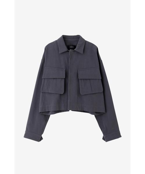 YLEVE(イレーヴ)の「YLEVE / COTTON LINEN TWILL BZ(ブルゾン・レディース・ベージュ/グレー・2/1)」の7枚目の写真