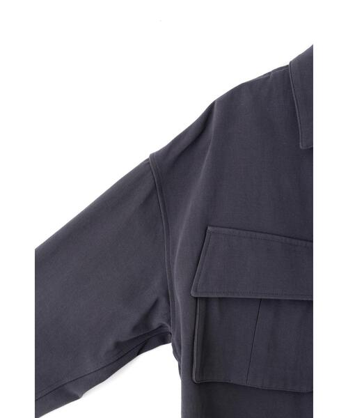 YLEVE(イレーヴ)の「YLEVE / COTTON LINEN TWILL BZ(ブルゾン・レディース・ベージュ/グレー・2/1)」の9枚目の写真
