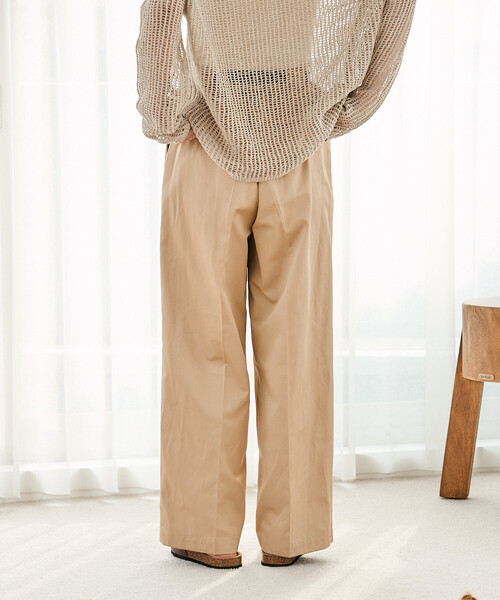 FREAK'S STORE(フリークスストア)の「ベルト付き タックパンツ(スラックス・レディース・ベージュ/ブラック・MEDIUM/SMALL)」の21枚目の写真