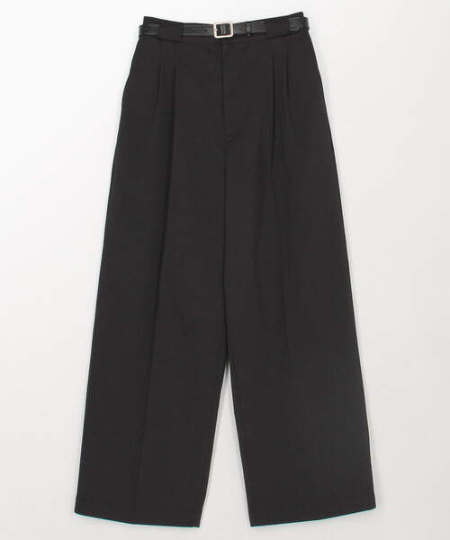 FREAK'S STORE(フリークスストア)の「ベルト付き タックパンツ(スラックス・レディース・ベージュ/ブラック・MEDIUM/SMALL)」の15枚目の写真