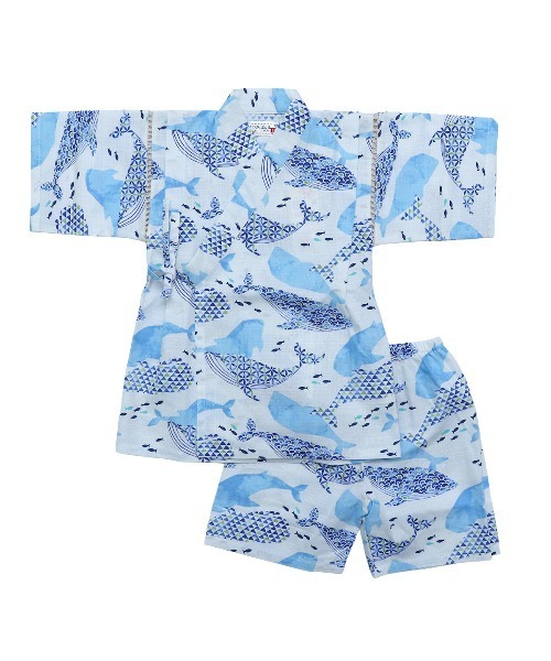甚平 キッズ 男の子 上下セット 日本製生地 綿100% 子供（浴衣