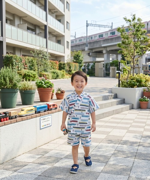 box408(ボックスヨンマルハチ)の「甚平 キッズ 男の子 上下セット 日本製生地 綿100% 子供(浴衣・キッズ・E/B/A/D/C/H/G/F・120cm/110cm/100cm/130cm/90cm/80cm/95cm)」の11枚目の写真