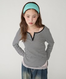 Unblend | 【Unblend】パターンメッシュ ヘンリーネック アソートロンT(Tシャツ/カットソー)