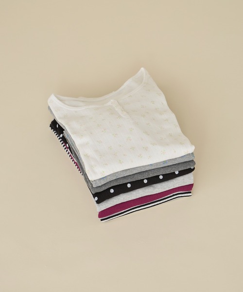 Unblend(アンブレンド)の「【Unblend】パターンメッシュ ヘンリーネック アソートロンT(Tシャツ/カットソー・レディース・グレー系/チャコール/杢グレー/ブラック系/プラム/オフホワイト/ホワイト系・FREE)」の8枚目の写真