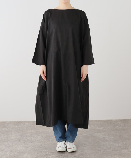 JOURNAL STANDARD LUXE(ジャーナルスタンダード ラックス)の「【SOIL】60s CAMBRIC SIDE GATHERED DRESS(ワンピース・レディース・ブラック/カーキ・2)」の8枚目の写真