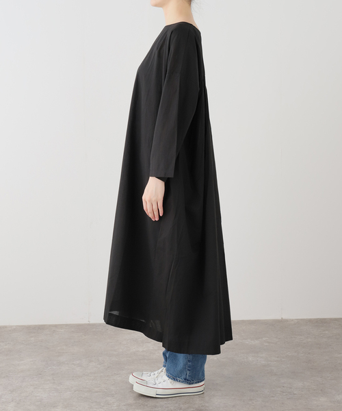 JOURNAL STANDARD LUXE(ジャーナルスタンダード ラックス)の「【SOIL】60s CAMBRIC SIDE GATHERED DRESS(ワンピース・レディース・ブラック/カーキ・2)」の9枚目の写真