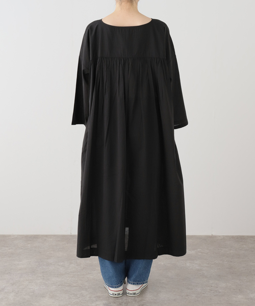 JOURNAL STANDARD LUXE(ジャーナルスタンダード ラックス)の「【SOIL】60s CAMBRIC SIDE GATHERED DRESS(ワンピース・レディース・ブラック/カーキ・2)」の10枚目の写真