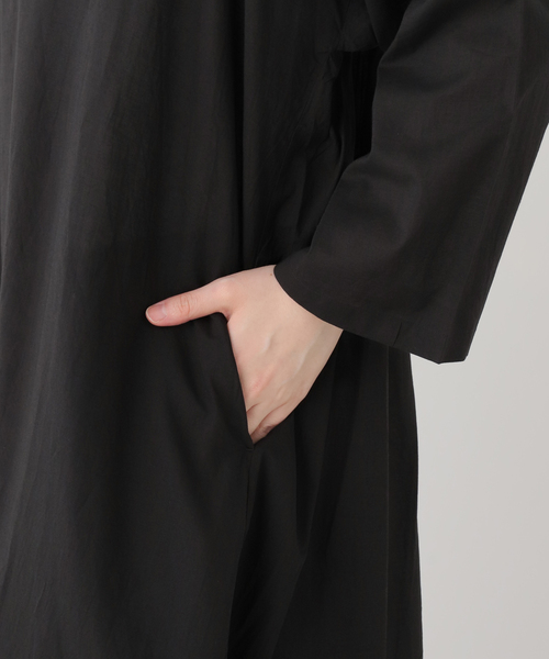 JOURNAL STANDARD LUXE(ジャーナルスタンダード ラックス)の「【SOIL】60s CAMBRIC SIDE GATHERED DRESS(ワンピース・レディース・ブラック/カーキ・2)」の12枚目の写真