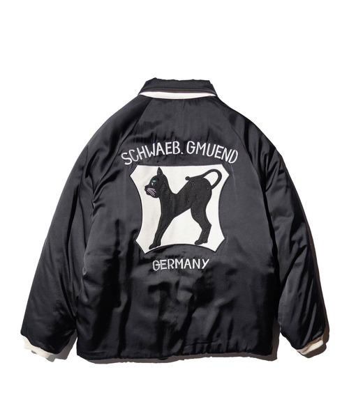 THRIFTY LOOK(スリフティールック)の「THRIFTY LOOK / スリフティールック GERMANY SOUVENIR PADDED JACKET ジャーマニー スーベニア パデッドジャケット(ブルゾン・メンズ・ブラック系その他2/ブラック系その他/ブラック・SMALL/MEDIUM/LARGE)」の2枚目の写真