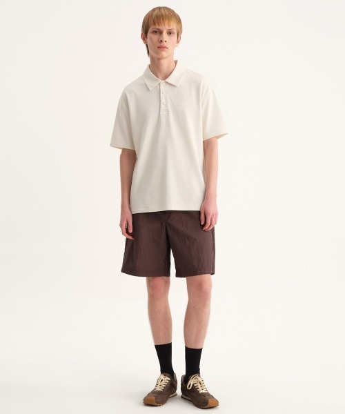 MODE COMMUTER(モードコミューター)の「Short Sleeve Woven Polo Shirt(シャツ/ブラウス・メンズ・ベージュ・MEDIUM/LARGE)」の13枚目の写真