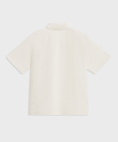 MODE COMMUTER(モードコミューター)の「Short Sleeve Woven Polo Shirt(シャツ/ブラウス・メンズ・ベージュ・MEDIUM/LARGE)」の6枚目の写真