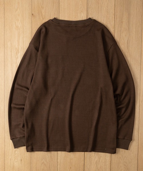 GERRY(ジェリー)の「【ag】〔GERRY/ジェリー〕ナイロンポケット ワッフルロングスリーブTシャツ(Tシャツ/カットソー・メンズ・ブラック/ブラウン/アイボリー・LARGE/MEDIUM)」の14枚目の写真