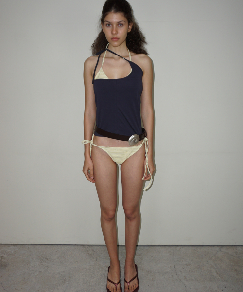 THIRSTYCLUB（サースティークラブ）の「Basic beads halter sleeveless - Navy（Tシャツ/カットソー・レディース・その他・FREE）」の2枚目の写真
