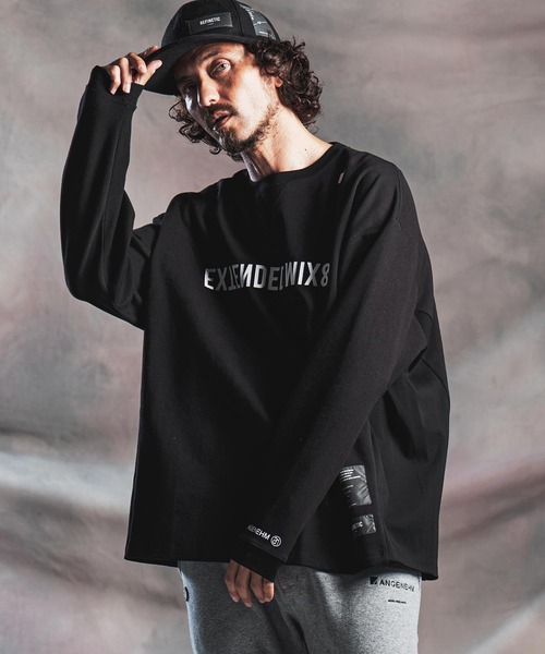 ANGENEHM(アンゲネーム)の「mlt5804-Interlock Fabric Long Sleeve Tshirt ロングスリーブTシャツ(AG07-031acg)(Tシャツ/カットソー・メンズ・ホワイト/ブラック・S/M/L)」の1枚目の写真