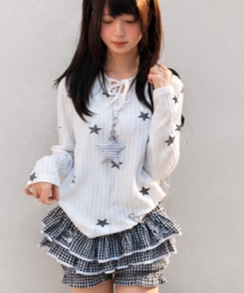 Achic(アシック)の「星柄フロントリボンカットソー(Tシャツ/カットソー・レディース・ホワイト・M)」の17枚目の写真