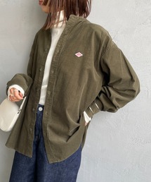 [DANTON/ダントン] 細畝コーデュロイ バンドカラーシャツ