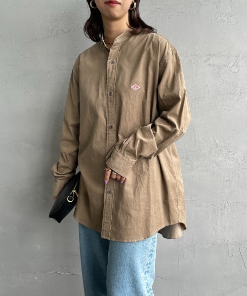 DANTON（ダントン）の「[DANTON/ダントン] 細畝コーデュロイ バンドカラーシャツ（シャツ/ブラウス・レディース・オリーブ/サンドベージュ/チャコール・40/42）」の10枚目の写真