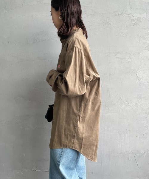 DANTON（ダントン）の「[DANTON/ダントン] 細畝コーデュロイ バンドカラーシャツ（シャツ/ブラウス・レディース・オリーブ/サンドベージュ/チャコール・40/42）」の9枚目の写真