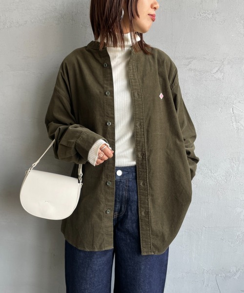DANTON（ダントン）の「[DANTON/ダントン] 細畝コーデュロイ バンドカラーシャツ（シャツ/ブラウス・レディース・オリーブ/サンドベージュ/チャコール・40/42）」の17枚目の写真