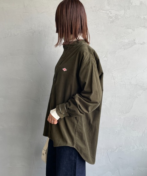 DANTON（ダントン）の「[DANTON/ダントン] 細畝コーデュロイ バンドカラーシャツ（シャツ/ブラウス・レディース・オリーブ/サンドベージュ/チャコール・40/42）」の16枚目の写真