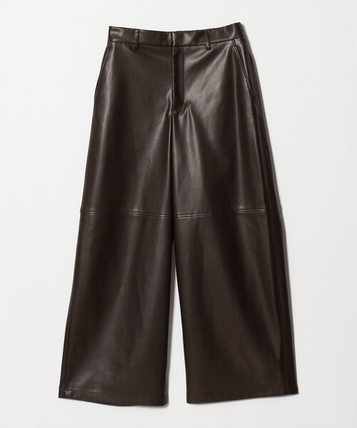 UNITED ARROWS(ユナイテッドアローズ)の「レザーライク ワイドパンツ‐ウォッシャブル‐(その他パンツ・レディース・ブラック/ダークブラウン・36/38)」の13枚目の写真