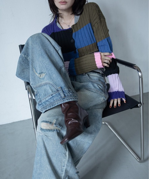 VACANCY(ヴァカンシー)の「ヴィンテージウォッシュパネルワイドデニム(デニムパンツ・レディース・ブルー・LARGE/MEDIUM/SMALL)」の11枚目の写真