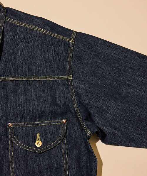 FREAK'S STORE(フリークスストア)の「Lee × FREAK'S STORE/リー 別注 101 COWBOY JACKET/カウボーイ デニムジャケット(デニムジャケット・メンズ・ネイビー/インディゴブルー・MEDIUM/LARGE)」の20枚目の写真