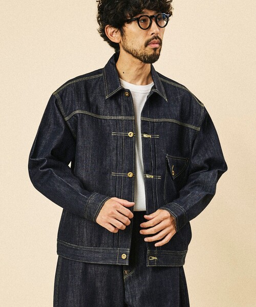 FREAK'S STORE(フリークスストア)の「Lee × FREAK'S STORE/リー 別注 101 COWBOY JACKET/カウボーイ デニムジャケット(デニムジャケット・メンズ・ネイビー/インディゴブルー・MEDIUM/LARGE)」の8枚目の写真