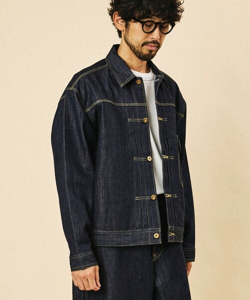 FREAK'S STORE(フリークスストア)の「Lee × FREAK'S STORE/リー 別注 101 COWBOY JACKET/カウボーイ デニムジャケット(デニムジャケット・メンズ・ネイビー/インディゴブルー・MEDIUM/LARGE)」の9枚目の写真