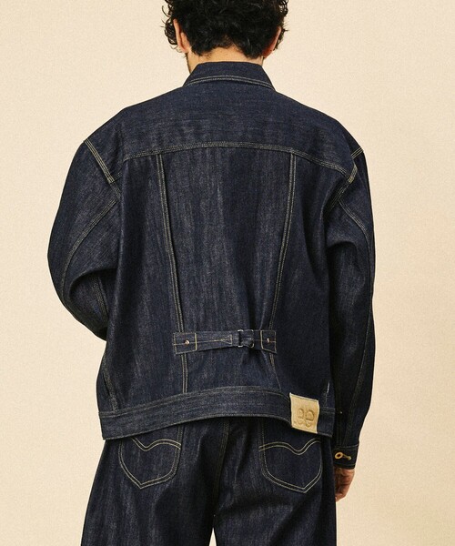 FREAK'S STORE(フリークスストア)の「Lee × FREAK'S STORE/リー 別注 101 COWBOY JACKET/カウボーイ デニムジャケット(デニムジャケット・メンズ・ネイビー/インディゴブルー・MEDIUM/LARGE)」の4枚目の写真