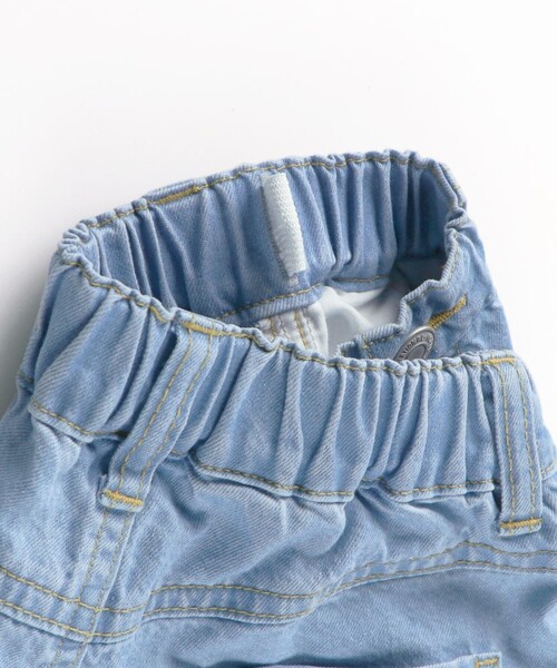 BRANSHES(ブランシェス)の「デニムワイドパンツ(デニムパンツ・キッズ・サックスブルー/ネイビー・110/150/140/130/120/100)」の8枚目の写真