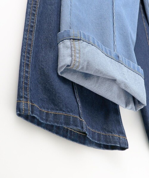 BRANSHES(ブランシェス)の「デニムワイドパンツ(デニムパンツ・キッズ・サックスブルー/ネイビー・110/150/140/130/120/100)」の10枚目の写真