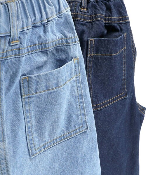 BRANSHES(ブランシェス)の「デニムワイドパンツ(デニムパンツ・キッズ・サックスブルー/ネイビー・110/150/140/130/120/100)」の11枚目の写真