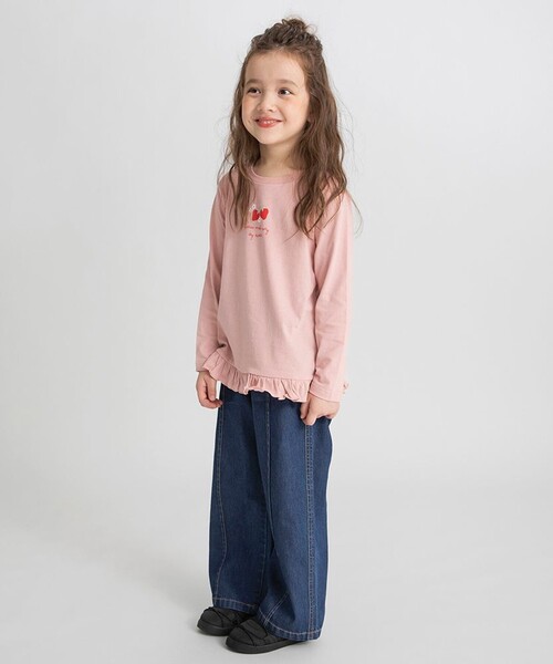 BRANSHES(ブランシェス)の「デニムワイドパンツ(デニムパンツ・キッズ・サックスブルー/ネイビー・110/150/140/130/120/100)」の16枚目の写真