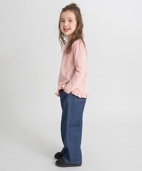 BRANSHES(ブランシェス)の「デニムワイドパンツ(デニムパンツ・キッズ・サックスブルー/ネイビー・110/150/140/130/120/100)」の17枚目の写真