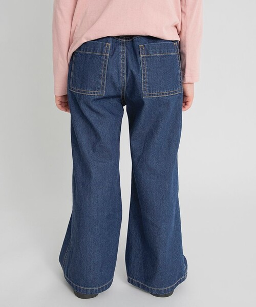 BRANSHES(ブランシェス)の「デニムワイドパンツ(デニムパンツ・キッズ・サックスブルー/ネイビー・110/150/140/130/120/100)」の18枚目の写真