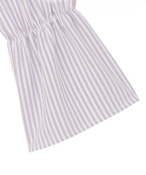 TOKYO SHIRTS(トウキョウシャツ)の「【吸水速乾】【COFREX】 フリルリボン ブラウス 長袖 レディースデザインシャツ(シャツ/ブラウス・レディース・パープル・LL/L/M)」の5枚目の写真