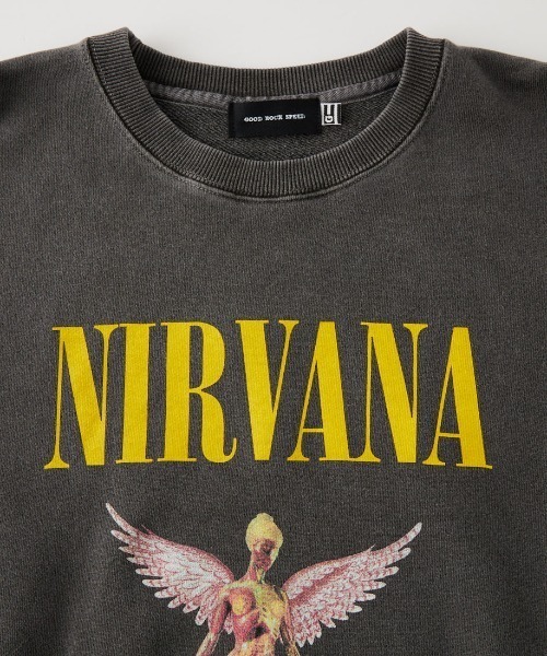GOOD ROCK SPEED（グッドロックスピード）の「【WEB先行予約】[GOOD ROCK SPEED/グッドロックスピード] 別注 NIRVANA プリントスウェット(IN UTERO)（スウェット・レディース・チャコール・L/M/XL）」の3枚目の写真