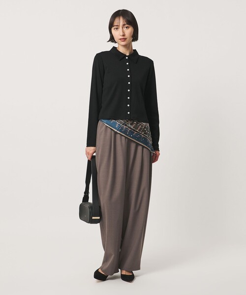 UNITED ARROWS(ユナイテッドアローズ)の「T/W バレルパンツ(その他パンツ・レディース・ダークブラウン/イエロー/ネイビー・36/38)」の7枚目の写真
