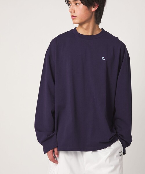 CITEN(シテン)の「<CITEN>C.フロッキープリントロンT(Tシャツ/カットソー・メンズ・イエロー/ライトグレー/ネイビー・M/L)」の4枚目の写真