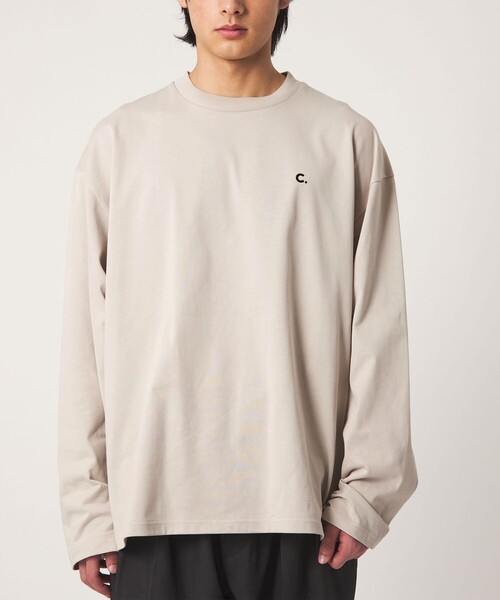 CITEN(シテン)の「<CITEN>C.フロッキープリントロンT(Tシャツ/カットソー・メンズ・イエロー/ライトグレー/ネイビー・M/L)」の6枚目の写真
