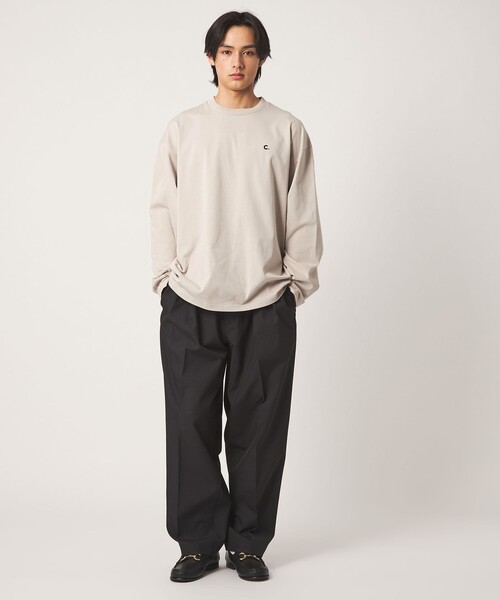 CITEN(シテン)の「<CITEN>C.フロッキープリントロンT(Tシャツ/カットソー・メンズ・イエロー/ライトグレー/ネイビー・M/L)」の7枚目の写真