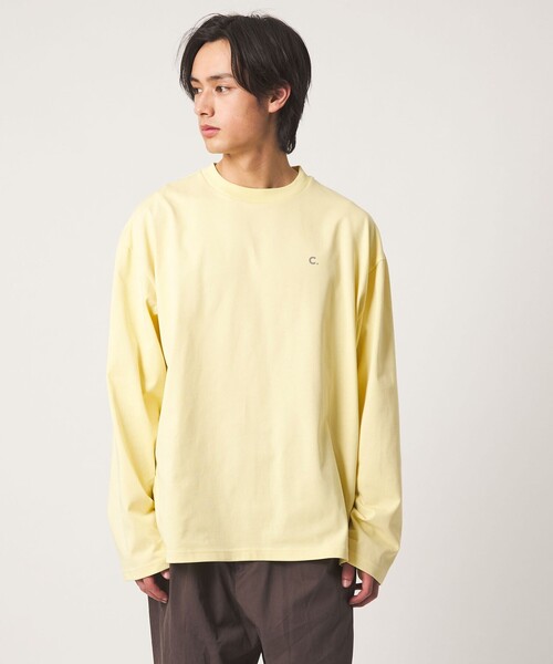 CITEN(シテン)の「<CITEN>C.フロッキープリントロンT(Tシャツ/カットソー・メンズ・イエロー/ライトグレー/ネイビー・M/L)」の8枚目の写真