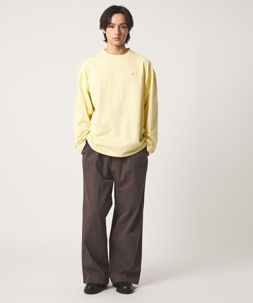 CITEN(シテン)の「<CITEN>C.フロッキープリントロンT(Tシャツ/カットソー・メンズ・イエロー/ライトグレー/ネイビー・M/L)」の9枚目の写真