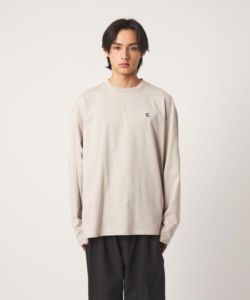 CITEN(シテン)の「<CITEN>C.フロッキープリントロンT(Tシャツ/カットソー・メンズ・イエロー/ライトグレー/ネイビー・M/L)」の13枚目の写真