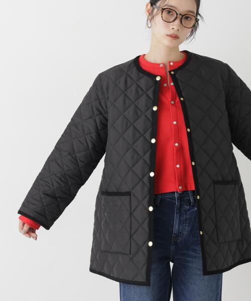 Traditional Weatherwear（トラディショナルウェザーウェア）の「Traditional Weatherwear/ARKLEY A-LINE MIDDLE（ノーカラージャケット・レディース・ブラック・32/34）」の14枚目の写真