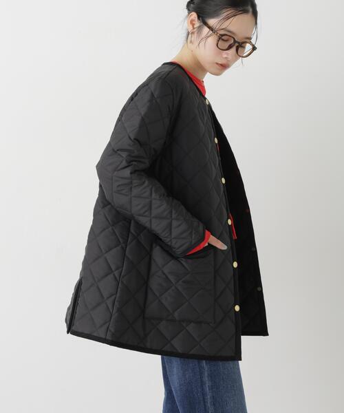 Traditional Weatherwear（トラディショナルウェザーウェア）の「Traditional Weatherwear/ARKLEY A-LINE MIDDLE（ノーカラージャケット・レディース・ブラック・32/34）」の15枚目の写真