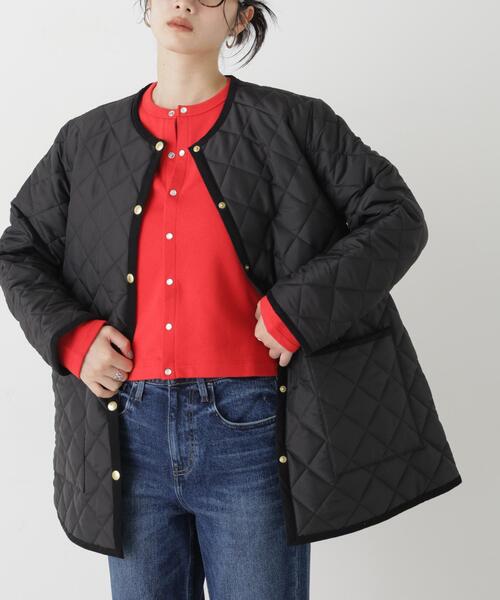 Traditional Weatherwear（トラディショナルウェザーウェア）の「Traditional Weatherwear/ARKLEY A-LINE MIDDLE（ノーカラージャケット・レディース・ブラック・32/34）」の16枚目の写真